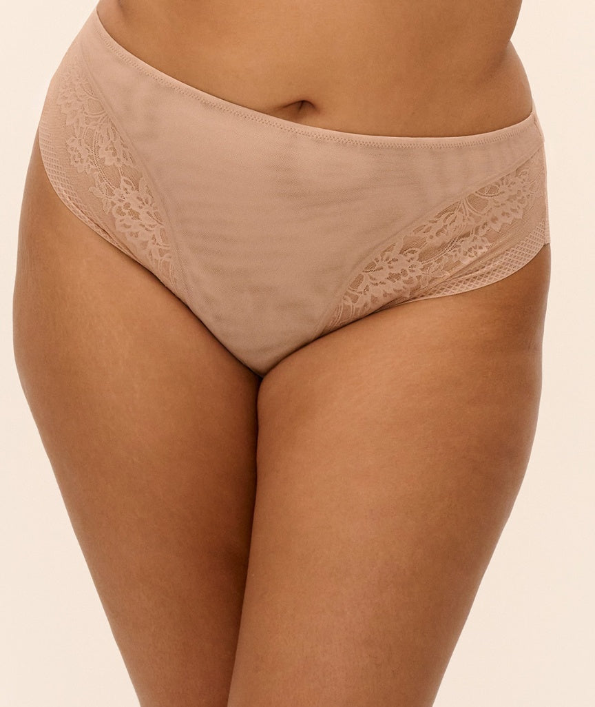 Elomi Nerina High Leg Brief - Sahara 
