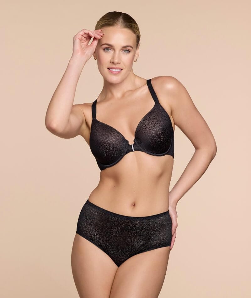 Wacoal Back Appeal Underwire Front-Closure Bra - Black Bras 
