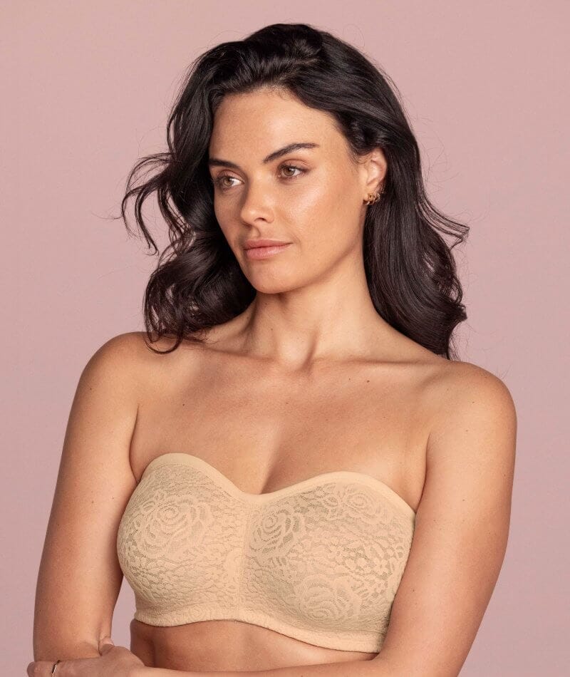 Wacoal Halo Lace Strapless Bra - Nude Bras  