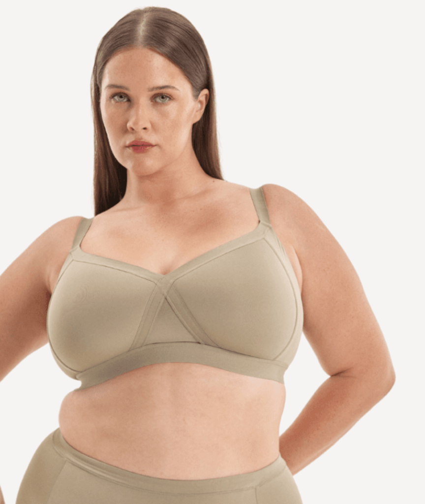 Nala Padded Support Wirefree Bralette - Porcini Mushroom 