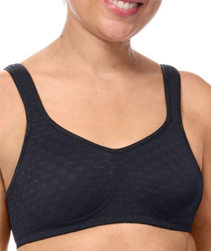 Amoena Tiana Wire-Free Bra - Black 