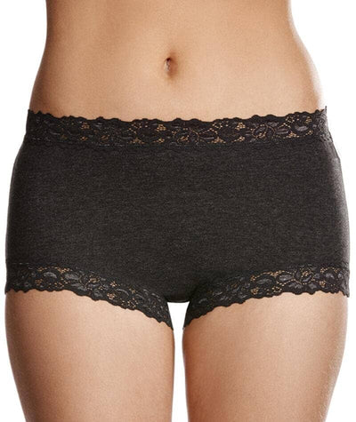 Jockey Parisienne Cotton Marle Full Brief - Charcoal Marle Knickers 