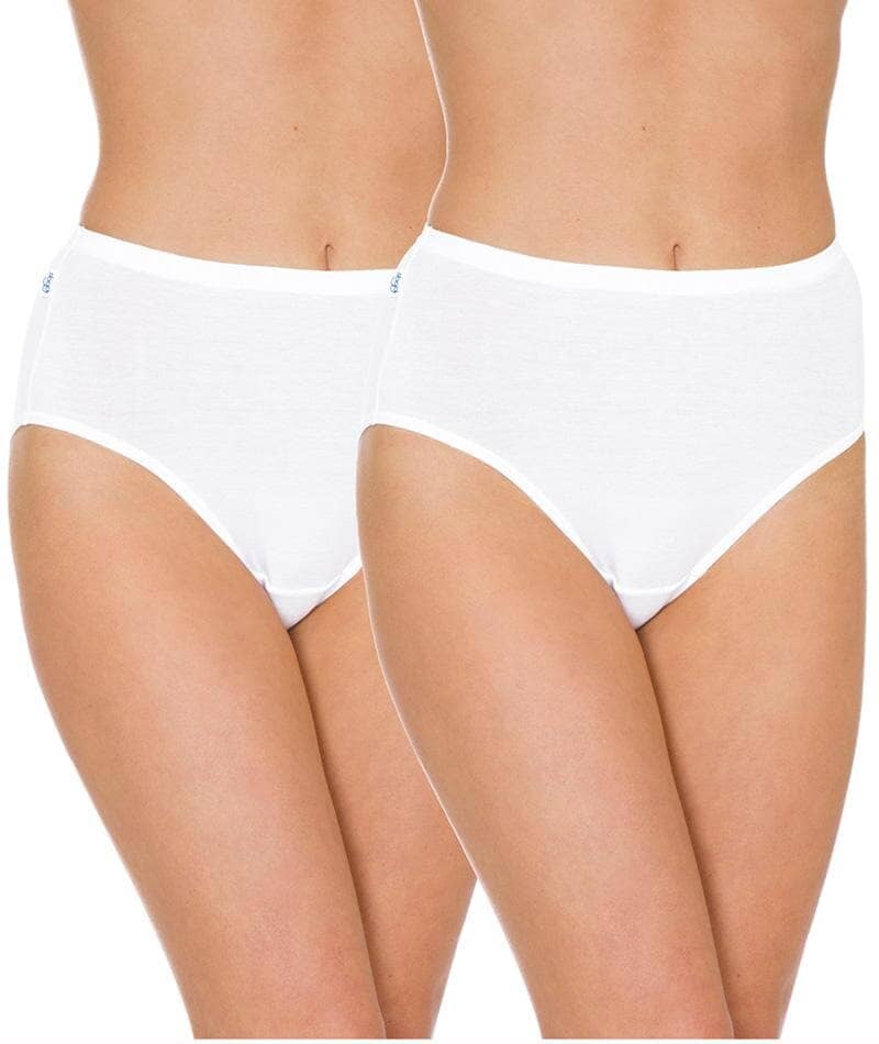 Sloggi Hikini 2 Pack Brief - White Knickers  