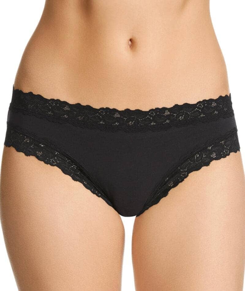 Jockey Parisienne Cotton Bikini - Black Knickers 