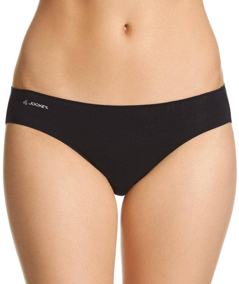 Jockey No Panty Line Promise Bamboo Natural Bikini - Black Knickers 