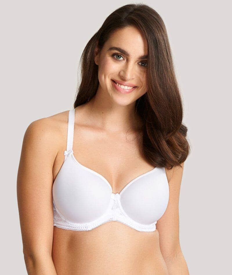 Panache Cari Moulded Spacer Underwired T-Shirt Bra - White Bras 