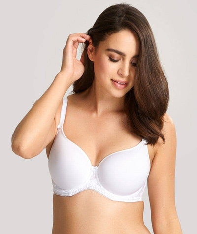 Panache Cari Moulded Spacer Underwired T-Shirt Bra - White Bras 