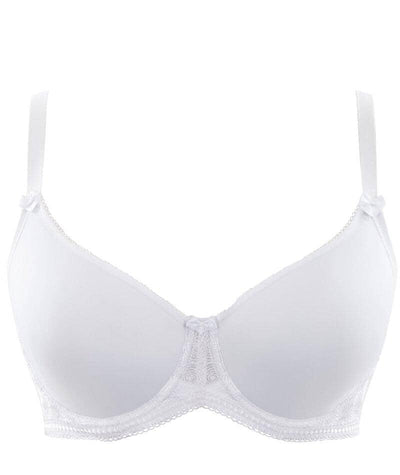 Panache Cari Moulded Spacer Underwired T-Shirt Bra - White Bras 