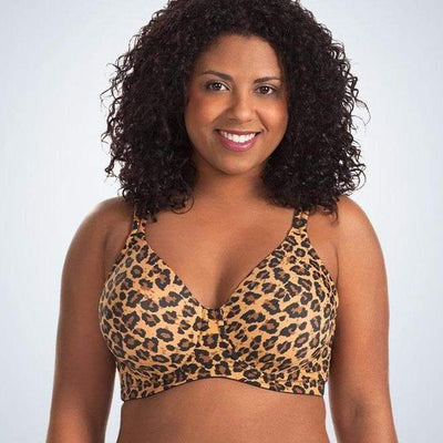 Leading Lady Molded Padded Seamless Non-Underwired Bra - Core Leopard Bras 
