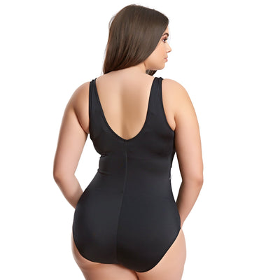 Elomi Swim Essentials Firm Non-Underwired Control Swimsuit - Black Swim 