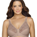 Exquisite Form Fully Front Close Wire-Free Posture Bra With Lace - Walnut