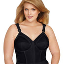 Exquisite Form Fully Front Close Longline Posture Wire-Free Bra - Black