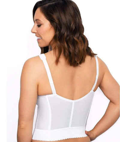 Exquisite Form Fully Front Close Longline Wirefree Posture Bra - White Bras 