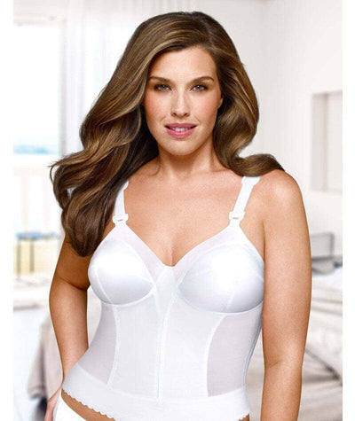 Exquisite Form Fully Back Close Longline Wirefree Bra - White Bras 