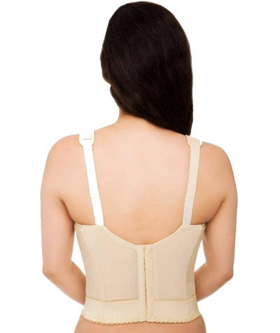 Exquisite Form Fully Back Close Longline Wirefree Bra - Beige Bras 