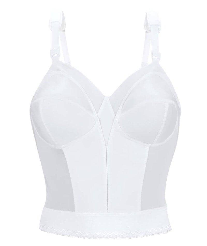 Exquisite Form Fully Back Close Longline Wirefree Bra - White Bras 