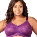 Elila Embroidered Lace Wire-Free Bra - Aubergine