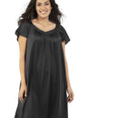 Exquisite Form Flutter Sleeve Gown - Midnight Black