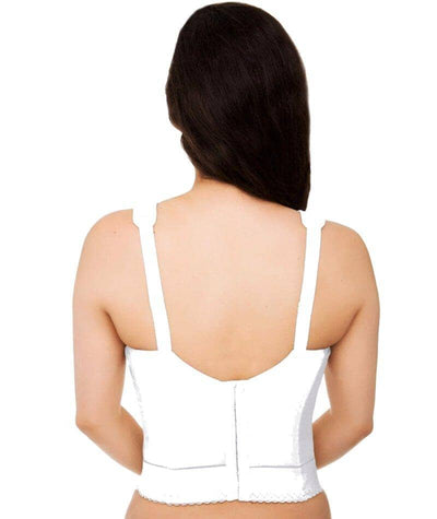 Exquisite Form Fully Back Close Longline Wirefree Bra - White Bras 