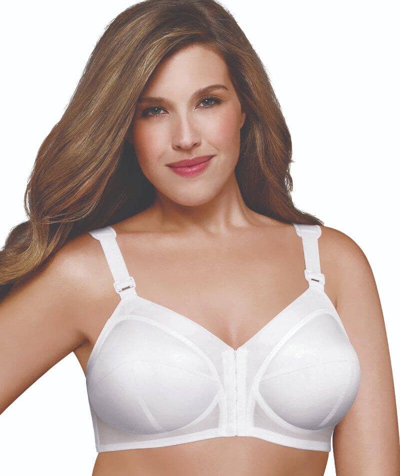 Exquisite Form Fully Front Close Wirefree Classic Support Bra- White Bras  