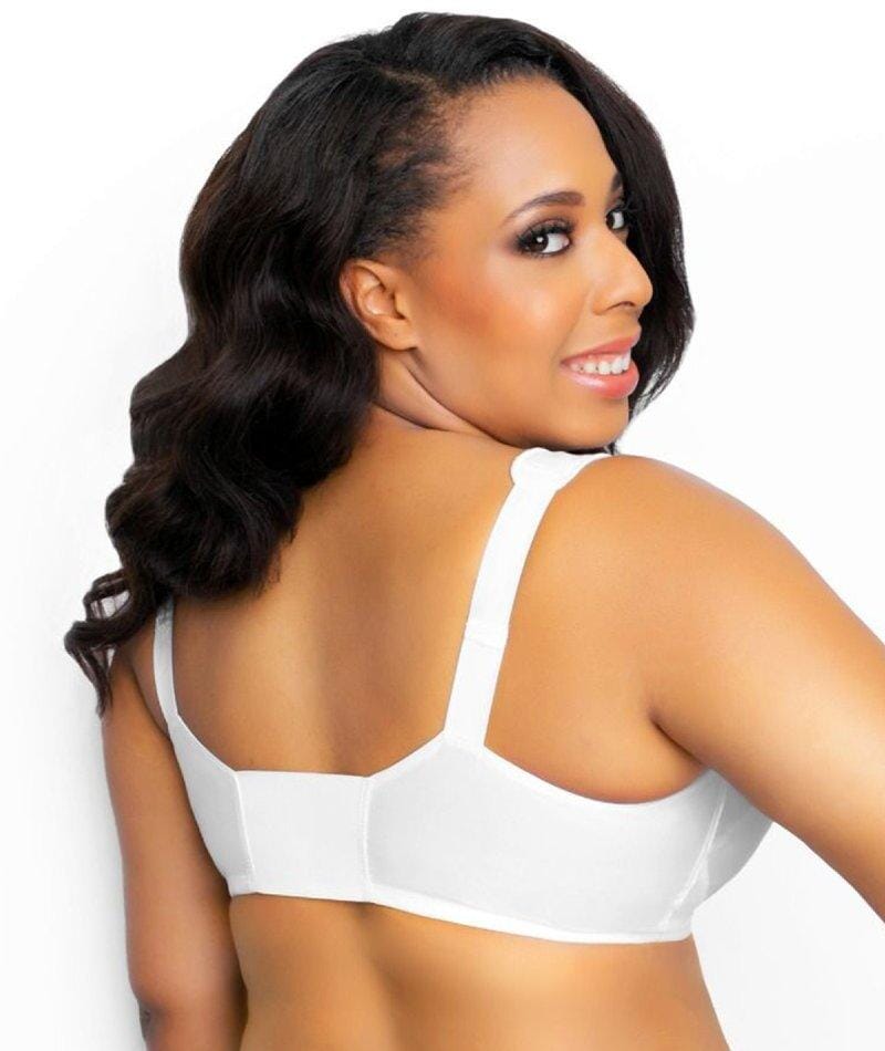 Exquisite Form Fully Front Close Wirefree Classic Support Bra- White Bras 