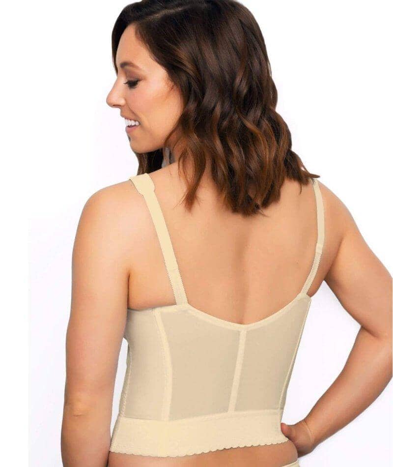 Exquisite Form Fully Front Close Longline Wirefree Posture Bra - Beige Bras 