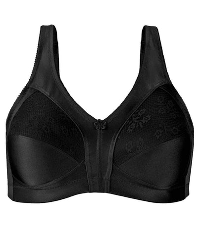 Exquisite Form Fully Side Wirefree Shaping Bra With Floral - Black Bras 