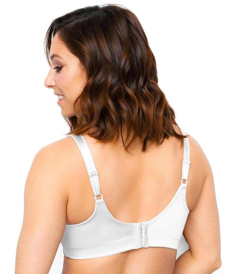 Exquisite Form Fully Side Wirefree Shaping Bra With Floral - White Bras 