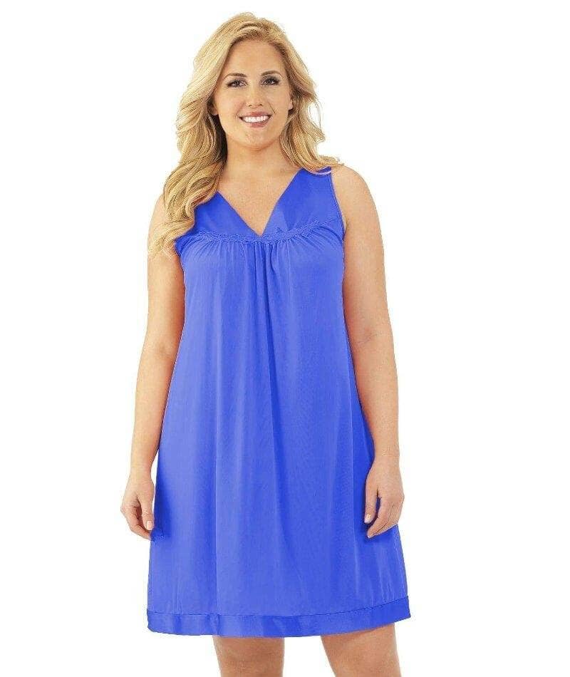 Exquisite Form Short Gown Plus - Rocky Blue Sleep  