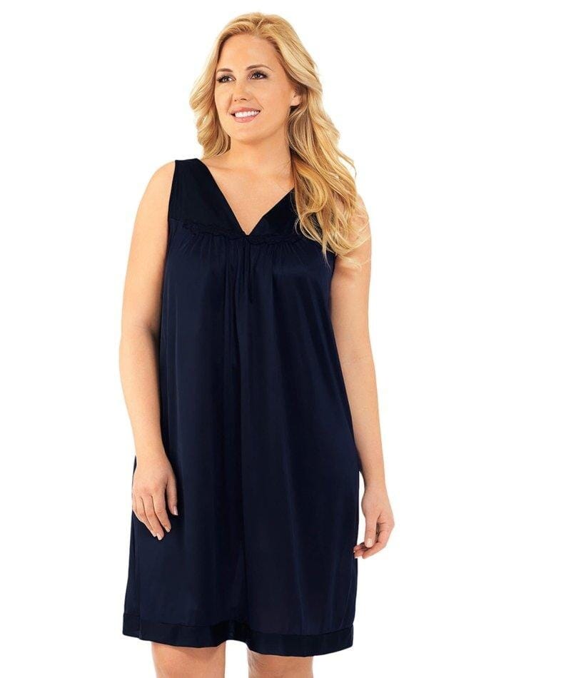 Exquisite Form Short Gown - Navy Sleep 