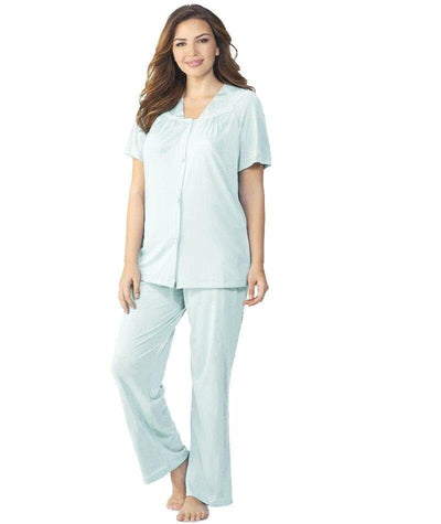 Exquisite Form Short Sleeve Pajamas Plus - Azure Mist Sleep 