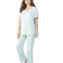 Exquisite Form Short Sleeve Pajamas Plus - Azure Mist