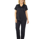 Exquisite Form Short Sleeve Pajamas Plus - Midnight Black