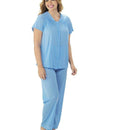Exquisite Form Short Sleeve Pajamas - Purity Blue
