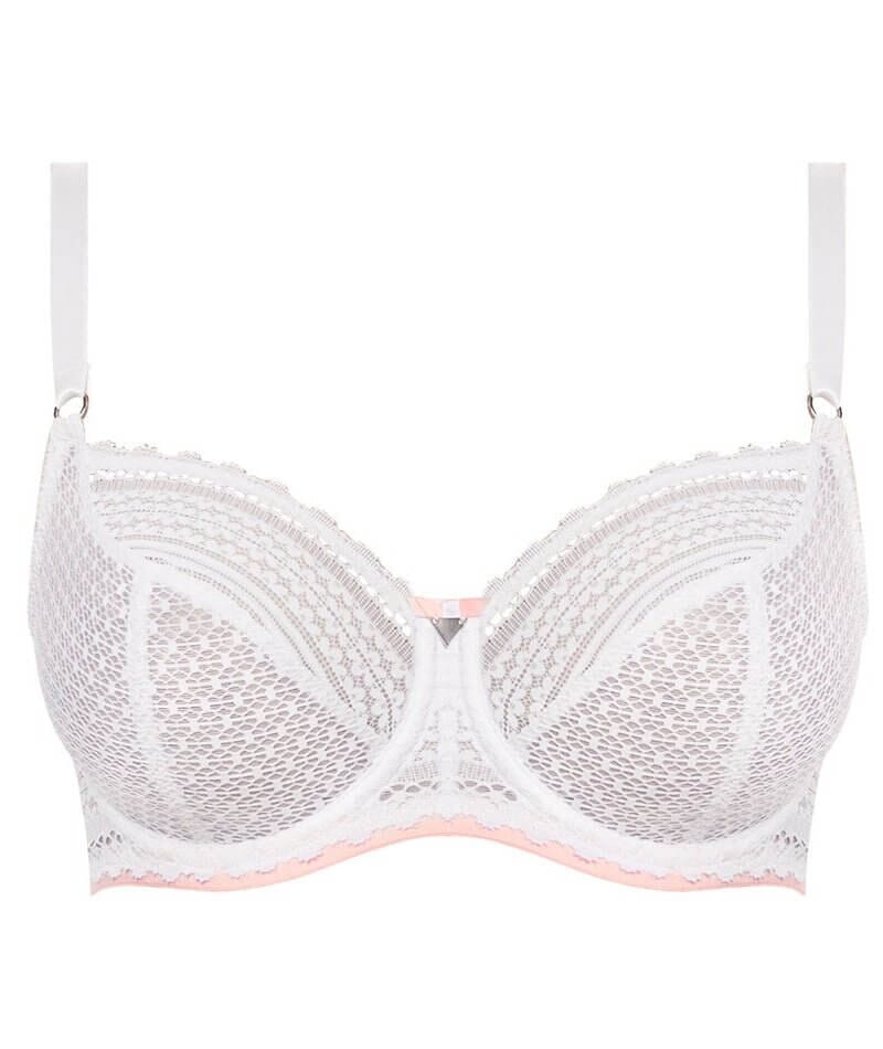 Freya Daisy Lace Underwire Balcony K Cup Bra - White Bras 