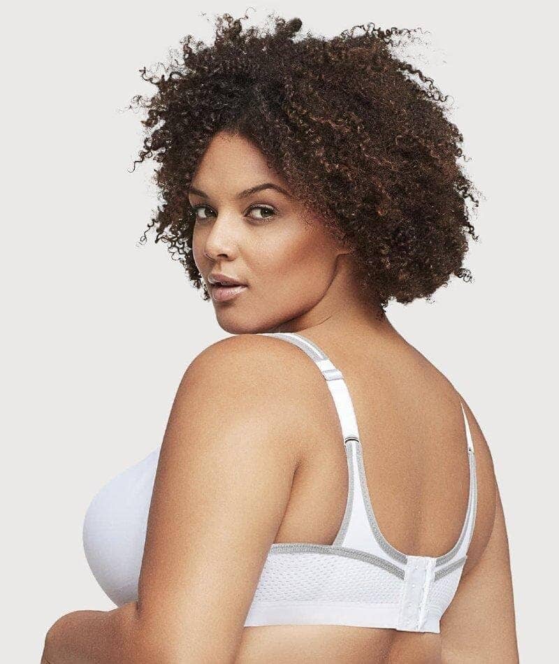 Glamorise High Impact Underwire Sports Bra - White Bras 