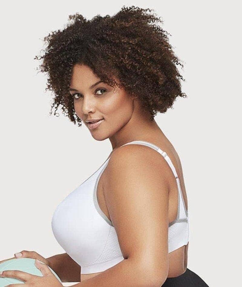 Glamorise High Impact Underwire Sports Bra - White Bras 