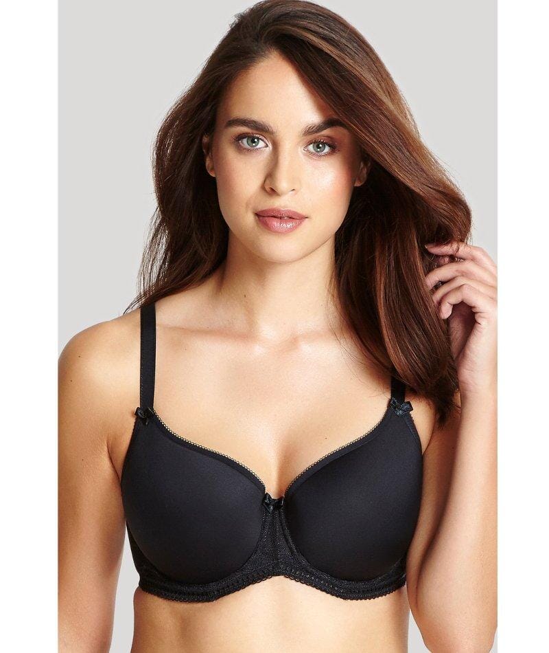 Panache Cari Moulded Spacer Underwired TShirt Bra Black Big Girls