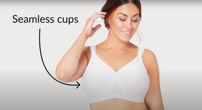 Glamorise MagicLift Seamless Wirefree Support T-Shirt Bra - Taupe Bras 