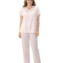 Exquisite Form Short Sleeve Pajamas Plus - Pink Champagne