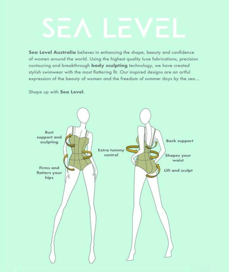 Sea Level Essentials Twist Front B-E Cup Singlet Top - Night Sky Navy Swim 