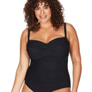 Artesands Aria Botticelli Twist Front Bandeau D-DD Cup One Piece Swimsuit - Black