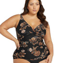 Artesands Chantique Delacroix Cross Front D-G Cup Tankini Top - Black