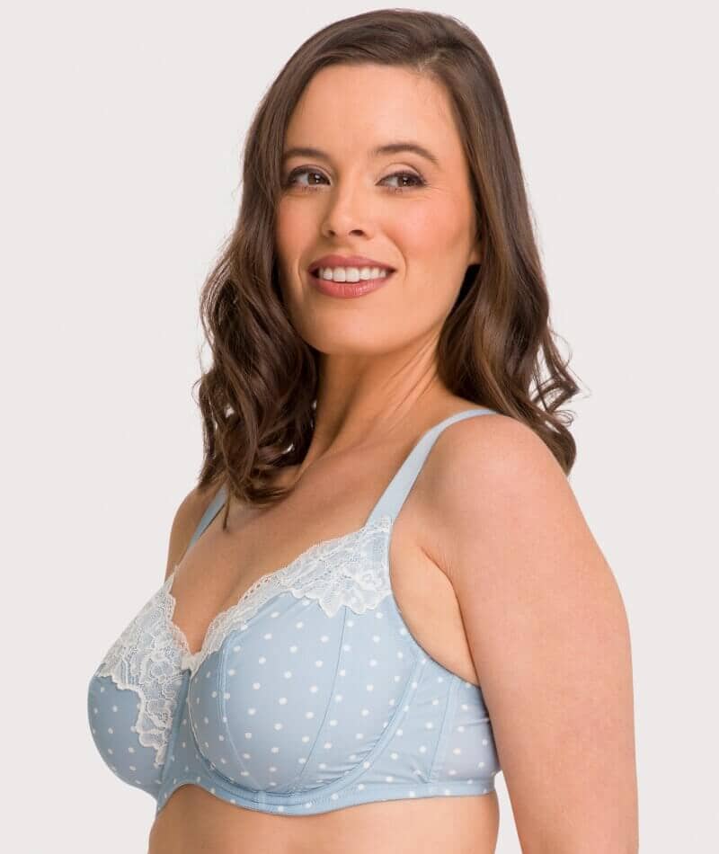 Ava & Audrey Jacqueline Full Cup Underwired Bra - Blue/Ivory Bras 