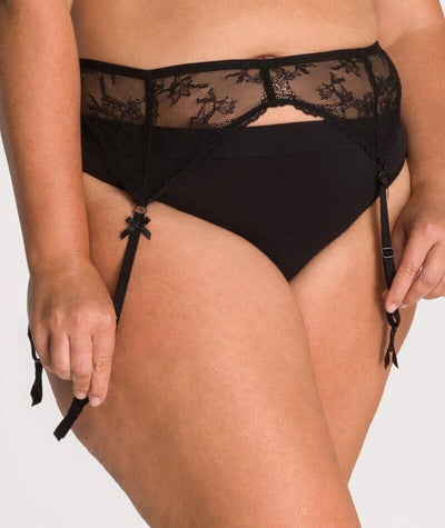 Ava & Audrey Candice Lace Garter - Black Knickers 