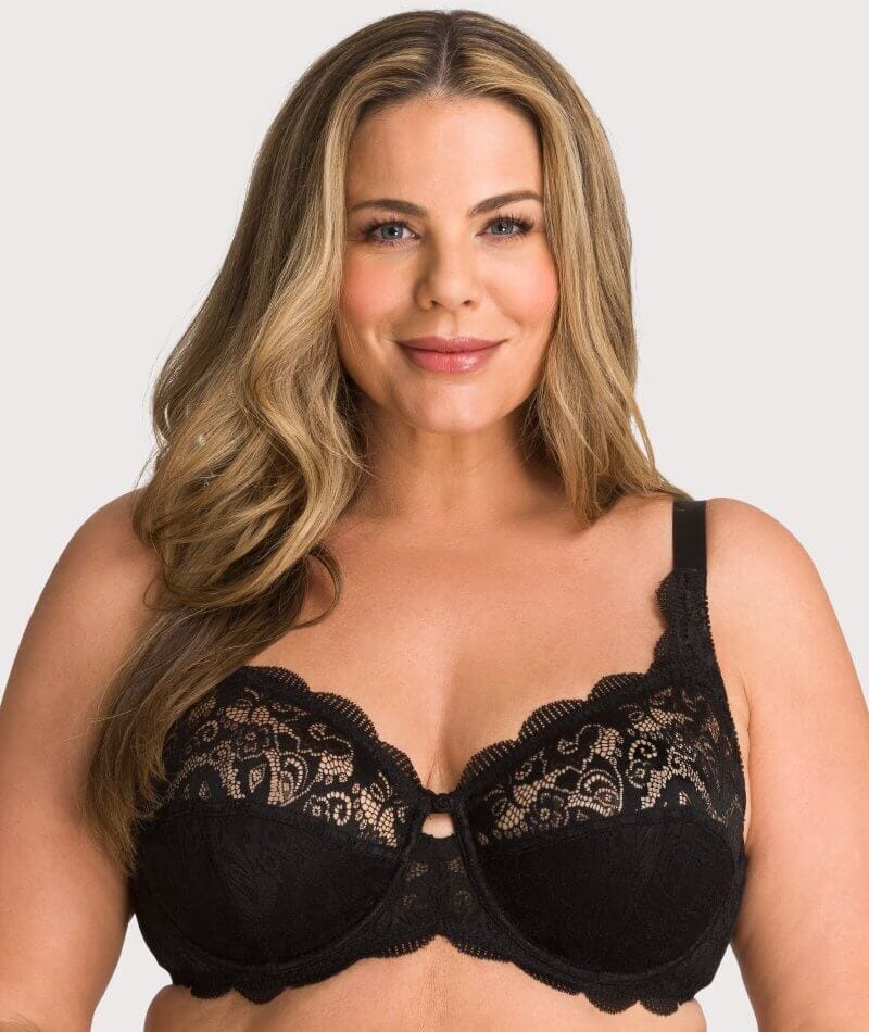 Ava & Audrey Lucille Lace Underwired Full Cup Bra - Black Bras 