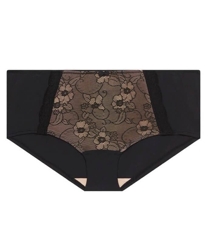 Ava & Audrey Marilyn Lace Hipster Brief - Black/Cream Knickers 