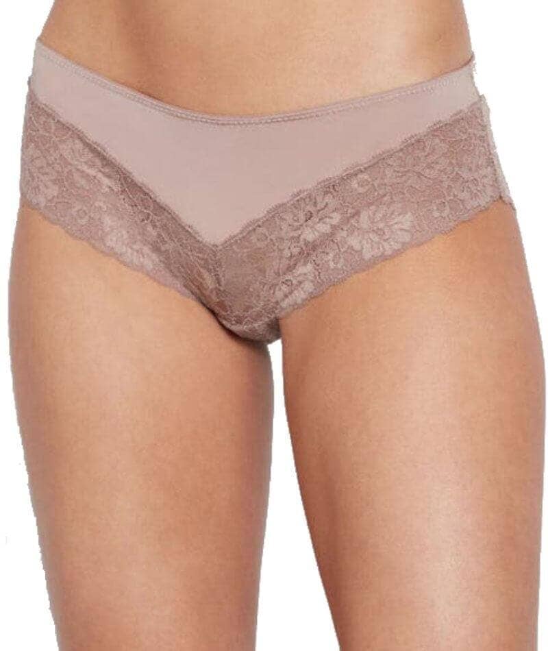 Bendon Everyday Lace Trim Brazilian Brief - Mocha Knickers 