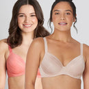 Bendon Rita Full Coverage Contour Bra 2 Pack - Latte/Lantana