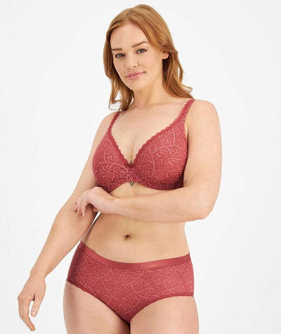 Berlei Barely There Lace Full Brief - Copper Rouge